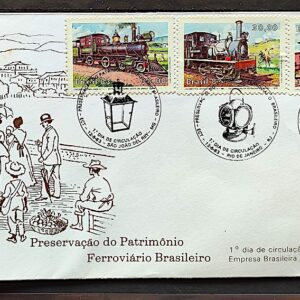 Envelope FDC 289 1983 Patrimonio Ferroviario Trem Ferrovia CBC MG RJ SP 01