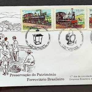 Envelope FDC 289 1983 Patrimonio Ferroviario Trem Ferrovia CBC MG RJ SP 02