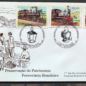 Envelope FDC 289 1983 Patrimonio Ferroviario Trem Ferrovia CBC MG RJ SP 03