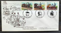 Envelope FDC 289 1983 Patrimonio Ferroviario Trem Ferrovia CBC MG RJ SP 04