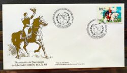 Envelope FDC 291 1983 Simon Bolivar Cavalo CBC Brasilia 02