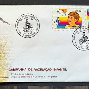 Envelope FDC 292 1983 Vacinacao Infantil Saude Bicicleta CBC Brasilia 01