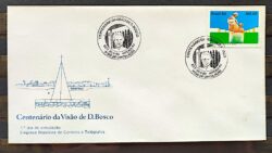 Envelope FDC 303 1983 Visao de Dom Bosco Religiao Brasilia CBC RJ 01