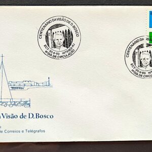 Envelope FDC 303 1983 Visao de Dom Bosco Religiao Brasilia CBC RJ 01