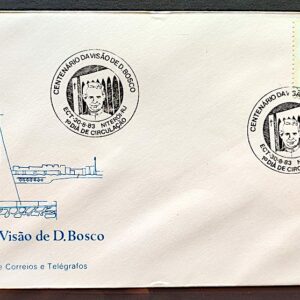 Envelope FDC 303 1983 Visao de Dom Bosco Religiao Brasilia CBC RJ 02