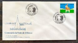 Envelope FDC 303 1983 Visao de Dom Bosco Religiao CBC Brasilia 01