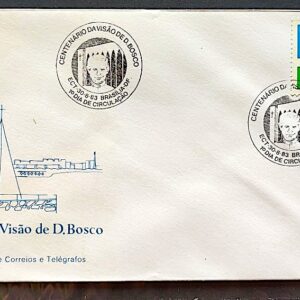 Envelope FDC 303 1983 Visao de Dom Bosco Religiao CBC Brasilia 01