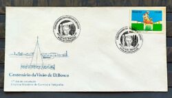 Envelope FDC 303 1983 Visao de Dom Bosco Religiao CBC Brasilia 02