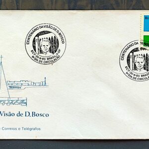 Envelope FDC 303 1983 Visao de Dom Bosco Religiao CBC Brasilia 02