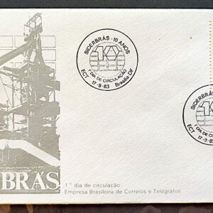 Envelope FDC 305 1983 Siderbras Industria Economia CBC Brasilia 01
