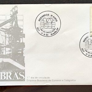 Envelope FDC 305 1983 Siderbras Industria Economia CBC Brasilia 02