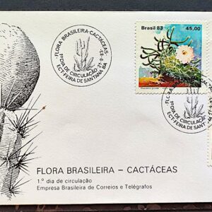 Envelope FDC 306 1983 Cactaceas Cactos Mandacaru Xique Xique CBC BA