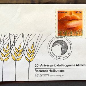 Envelope FDC 308 1983 Programa Alimentar Saude Boca Jangada CBC Brasilia 01