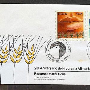 Envelope FDC 308 1983 Programa Alimentar Saude Boca Jangada CBC Brasilia 02