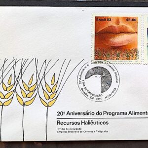 Envelope FDC 308 1983 Programa Alimentar Saude Boca Jangada CBC Brasilia 03