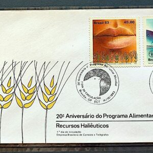 Envelope FDC 308 1983 Programa Alimentar Saude Boca Jangada CBC Brasilia 04