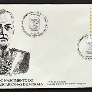 Envelope FDC 311 1983 Marechal Mascarenhas de Moraes Militar Mapa CBC Brasilia 01