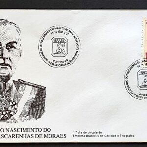 Envelope FDC 311 1983 Marechal Mascarenhas de Moraes Militar Mapa CBC PR