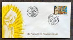 Envelope FDC 313 1983 Acao de Gracas Religiao CBC Brasilia 02