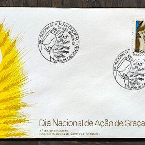 Envelope FDC 313 1983 Acao de Gracas Religiao CBC Brasilia 02