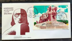 Envelope FDC 317 1984 Escultura Victor Brecheret Arte CBC SP 02