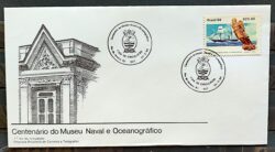 Envelope FDC 318 1984 Museu Naval Oceanografico Marinha Militar Navio CBC RJ 02