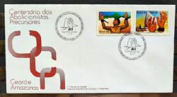 Envelope FDC 319 1984 Abolicionistas Precursores Escravidao Africa Mao CBC CE 01
