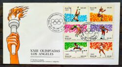 Envelope FDC 321 1984 Olimpiadas Los Angeles Atletismo CBC SP 03