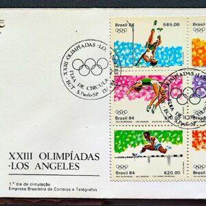 Envelope FDC 321 1984 Olimpiadas Los Angeles Atletismo CBC SP 03