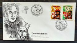Envelope FDC 323 1984 Descobrimentos Bandeira Navio CBC RJ 02