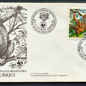 Envelope FDC 330 1984 Macaco Muriqui Fauna CBC RJ 03
