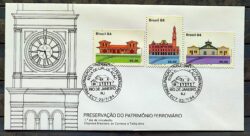 Envelope FDC 333 1984 Patrimonio Ferroviario Trem Relogio Economia CBC RJ 01