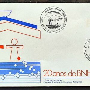 Envelope FDC 335 1984 Banco Nacional de Habitacao CBC RJ 02