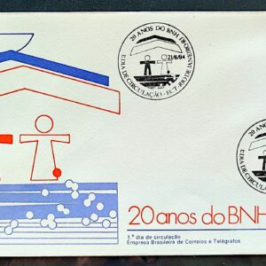 Envelope FDC 335 1984 Banco Nacional de Habitacao CBC RJ 03