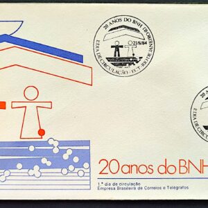 Envelope FDC 335 1984 Banco Nacional de Habitacao CBC RJ 05
