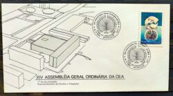 Envelope FDC 343 1984 Organizacao dos Estados Americanos CBC Brasilia 02