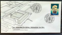 Envelope FDC 343 1984 Organizacao dos Estados Americanos CBC Brasilia 03
