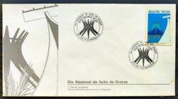 Envelope FDC 345 1984 Acao de Gracas Religiao Igreja CBC Brasilia 01