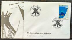 Envelope FDC 345 1984 Acao de Gracas Religiao Igreja CBC Brasilia 03