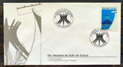 Envelope FDC 345 1984 Acao de Gracas Religiao Igreja CBC Brasilia 04