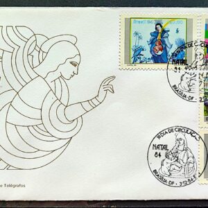 Envelope FDC 346 1984 Natal Religiao CBC Brasilia 01
