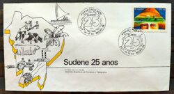 Envelope FDC 348 1984 SUDENE Olho Trator Vaca Chapeu CBC PE 02