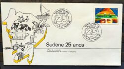 Envelope FDC 348 1984 SUDENE Olho Trator Vaca Chapeu CBC PE 03