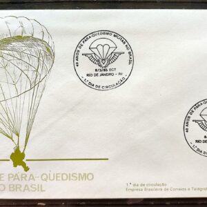 Envelope FDC 353 1985 Paraquedismo Militar Paraquedas CBC RJ 01