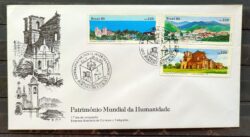 Envelope FDC 356 1985 Patrimonio Mundial da Humanidade Olinda Missoes Ouro Preto CBC RS 01