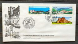 Envelope FDC 356 1985 Patrimonio Mundial da Humanidade Olinda Missoes Ouro Preto CBC RS 02