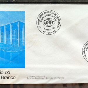 Envelope FDC 357 1985 Instituto Rio Branco Diplomacia Relacoes Internacionais CBC Brasilia 01