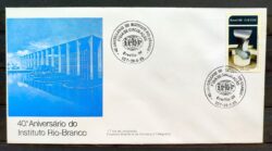 Envelope FDC 357 1985 Instituto Rio Branco Diplomacia Relacoes Internacionais CBC Brasilia 02