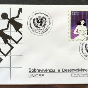 Envelope FDC 364 1985 UNICEF Mulher Desenvolvimento Infantil Saude CBC Brasilia 01