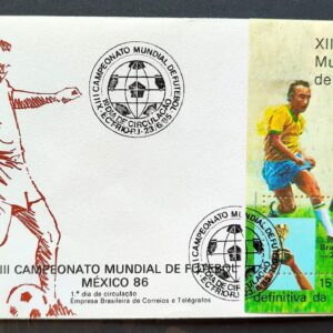 Envelope FDC 366 1985 Copa do Mundo de Futebol Mexico CBC RJ 01